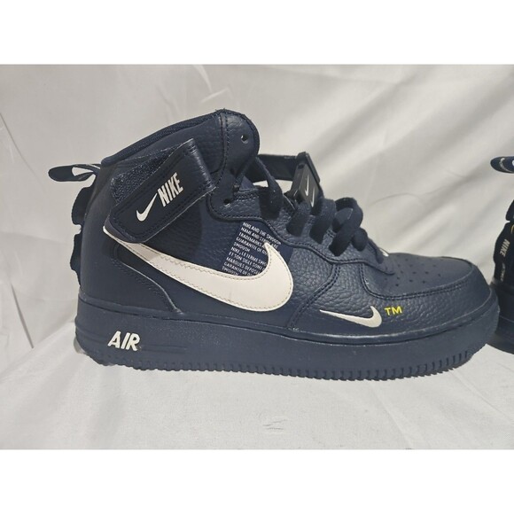 Size 9.5- Nike Air Force 1 Mid \'07 LV8 Obsidian Midnight Navy 2018 main image 10